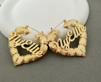 Image 2 of Bamboo Nameplate earrings