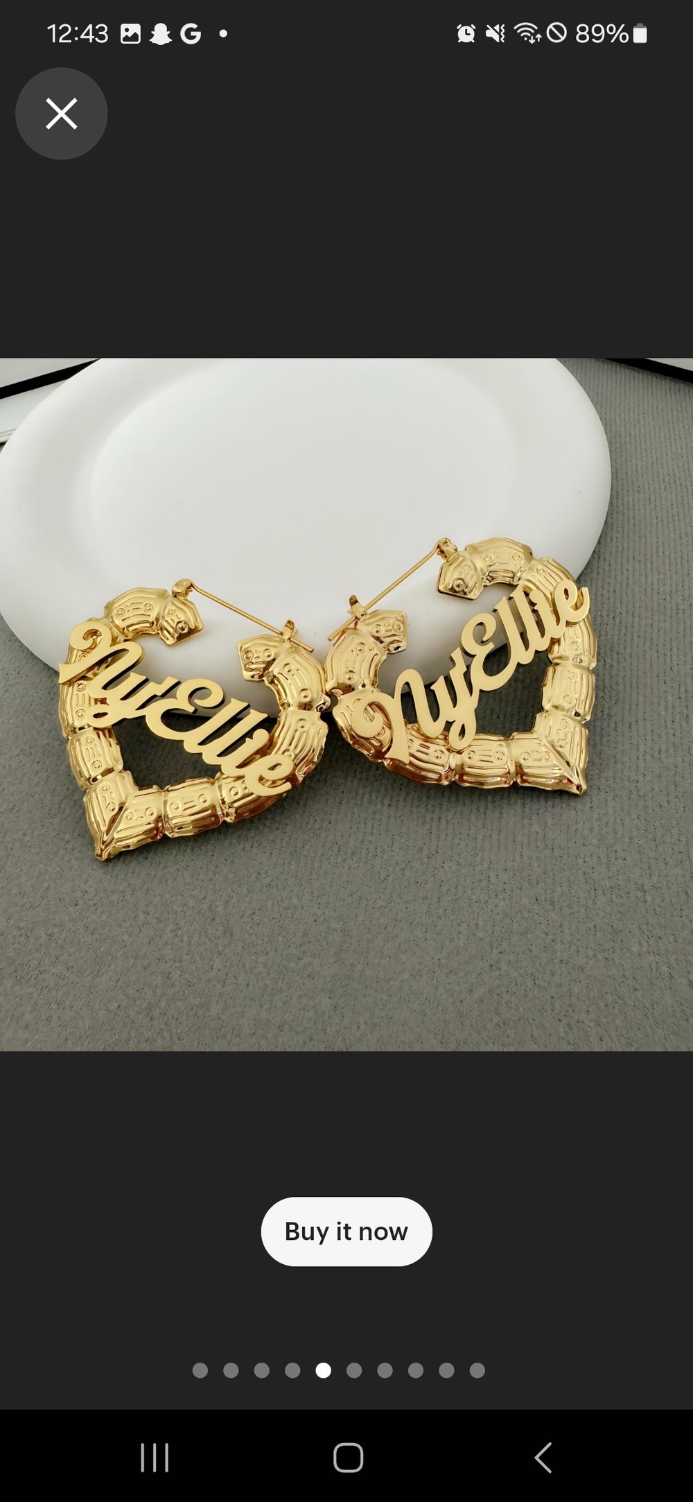 Image of Bamboo Nameplate earrings