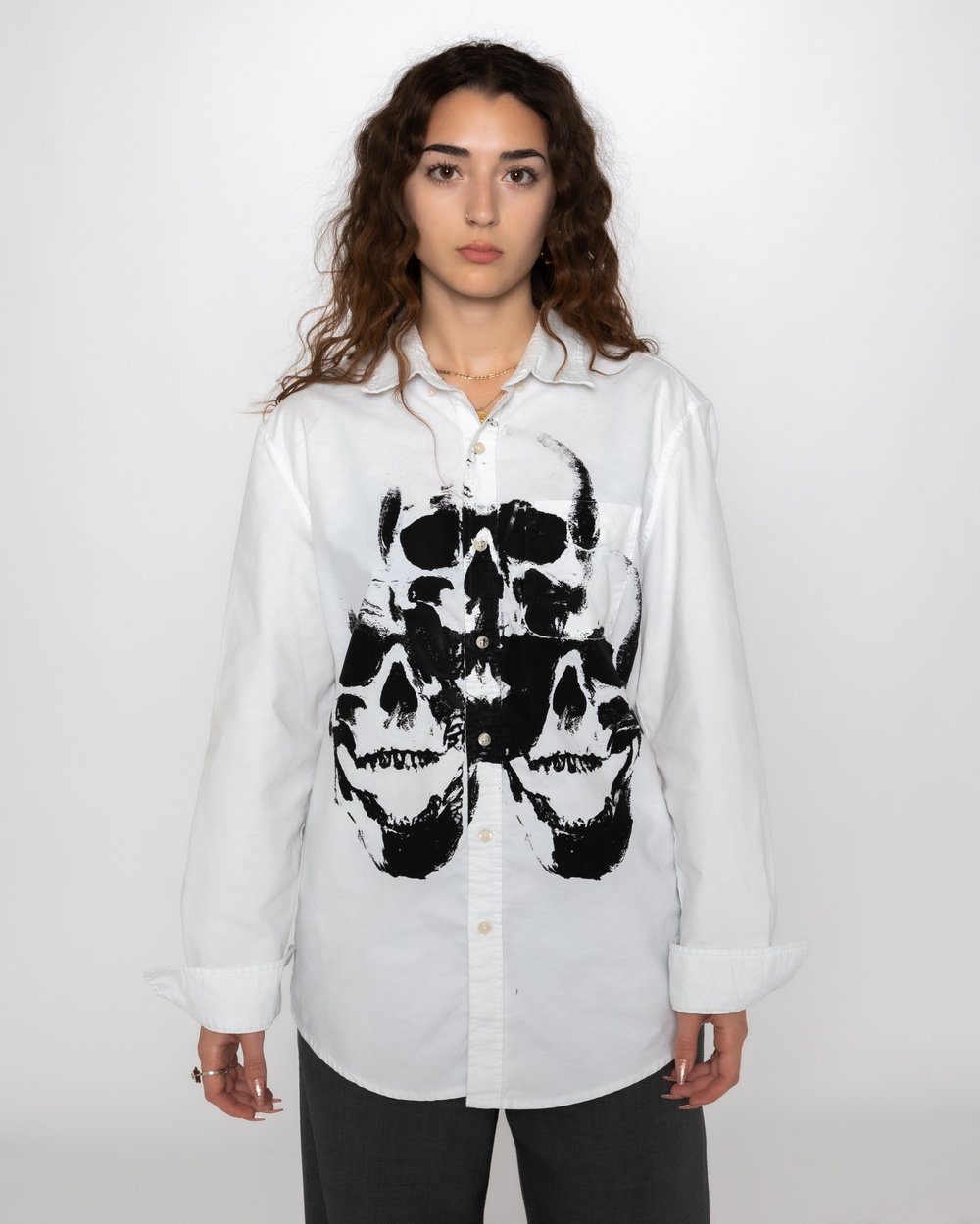 Triple Skull Button Up 