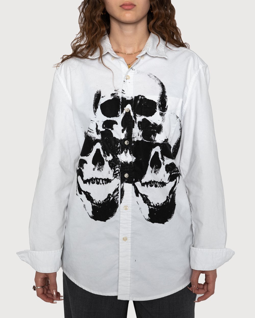 Triple Skull Button Up 