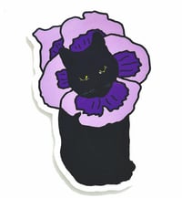 Image 1 of Pansy Flower Cat