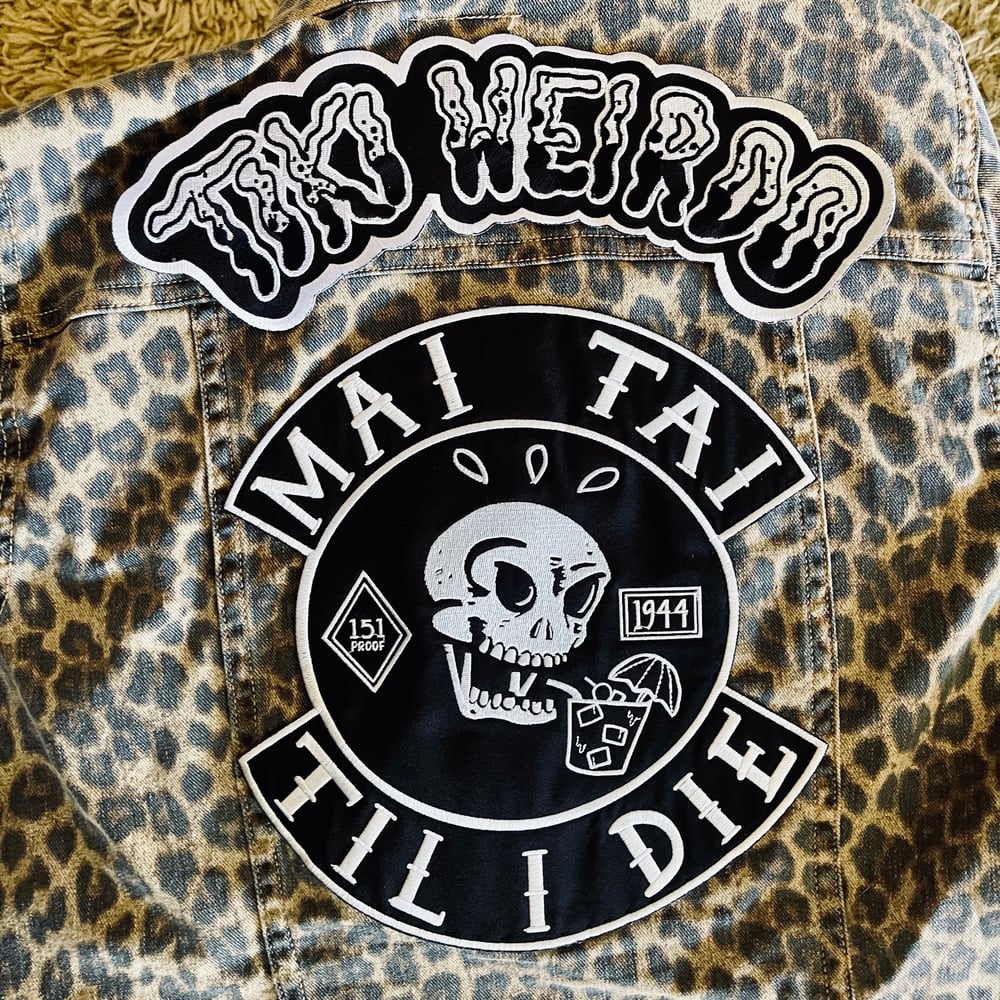 TIKI WEIRDO 12" Embroidered Sew-On/Iron-on Rocker Back Patch