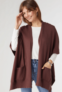 Image 1 of Lightweight Cardigan with Pockets -Burgundy