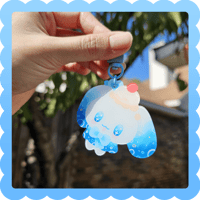 Image 1 of soda float blue flavor❄️ acrylic charm