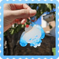 Image 2 of soda float blue flavor❄️ acrylic charm