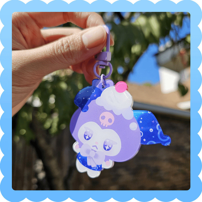 Image of soda float purple flavor❄️ acrylic charm