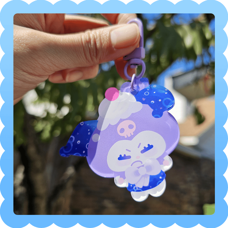 Image of soda float purple flavor❄️ acrylic charm