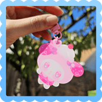 Image 1 of soda float pink flavor❄️ acrylic charm