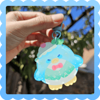 Image 2 of soda float teal flavor❄️ acrylic charm