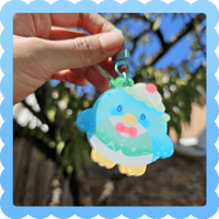 Image 1 of soda float teal flavor❄️ acrylic charm