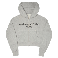 Image 1 of Can't stop, won't stop vaping Zip up