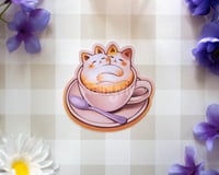 Image 2 of Cat Latte Vinyl Sticker