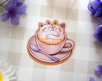 Image 1 of Cat Latte Vinyl Sticker