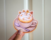 Image 3 of Cat Latte Vinyl Sticker