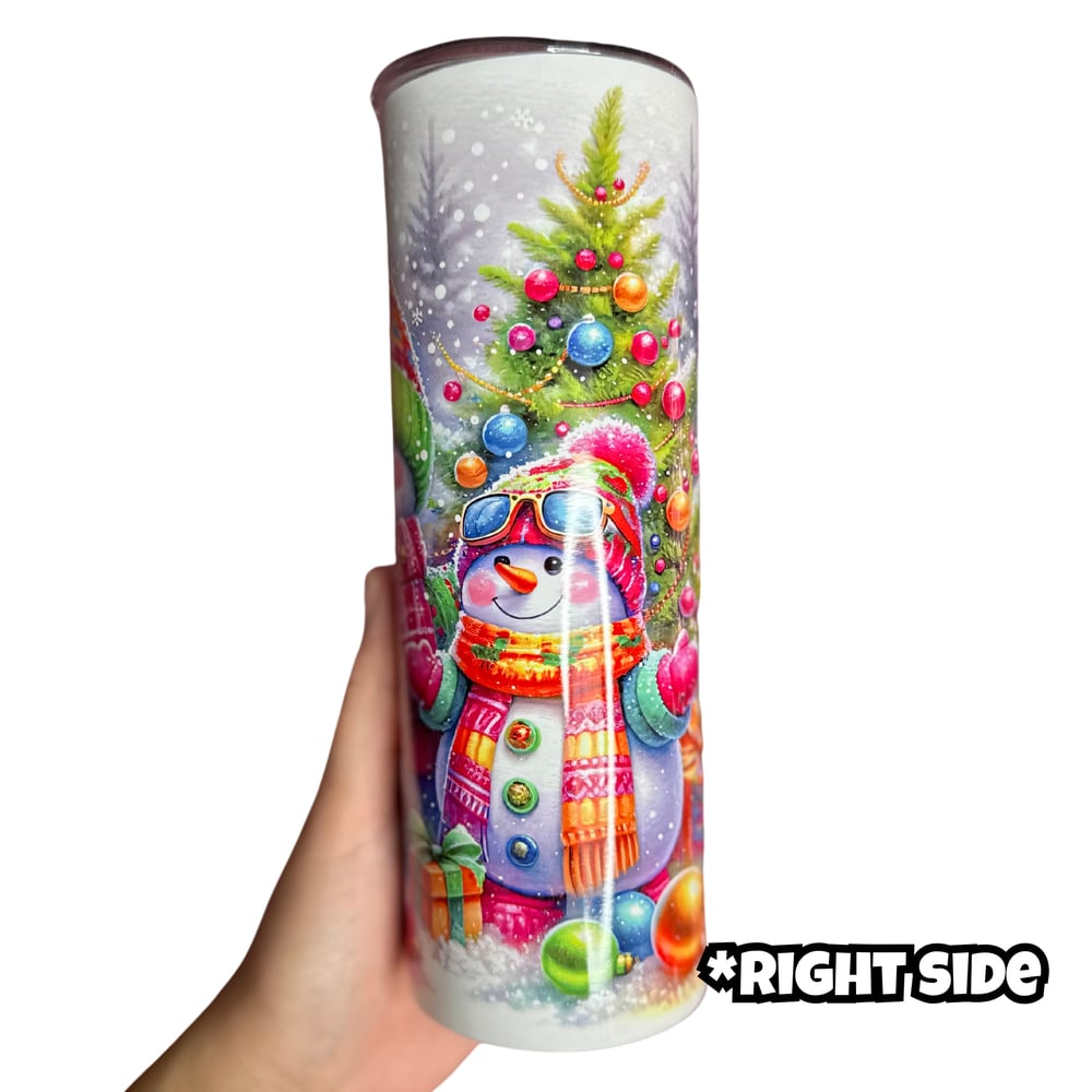 Image of Holiday Snowmen 20oz Tumbler⛄️💖