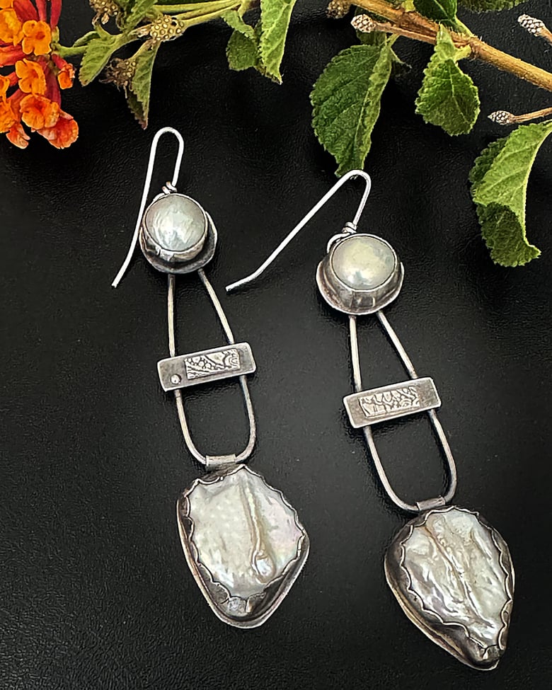 Image of Double Pearl Earrings