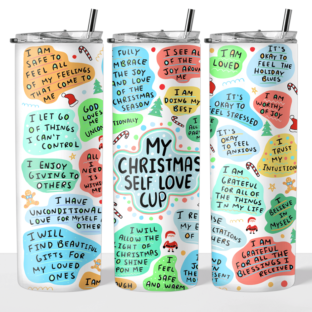 Image of My Christmas Self Love Cup 20oz Tumbler🎄💕