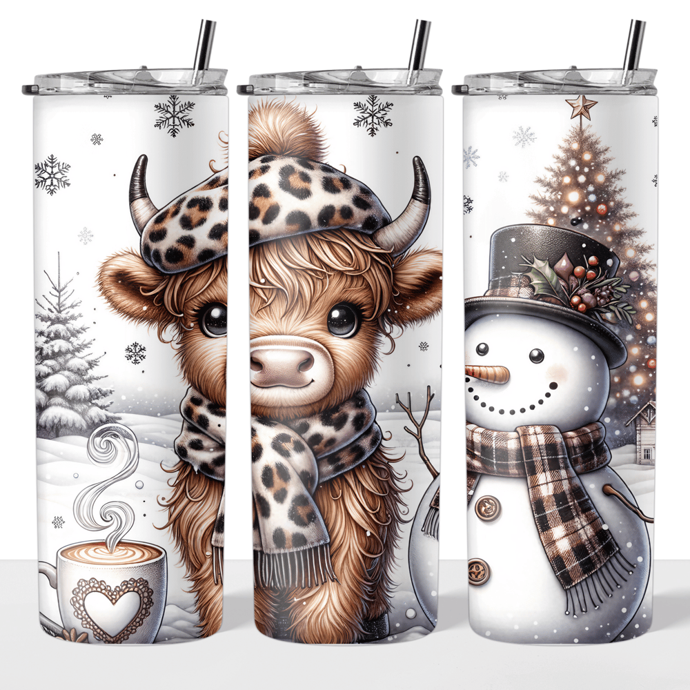 Image of Holiday Cow #1 20oz Tumbler🐮🤎