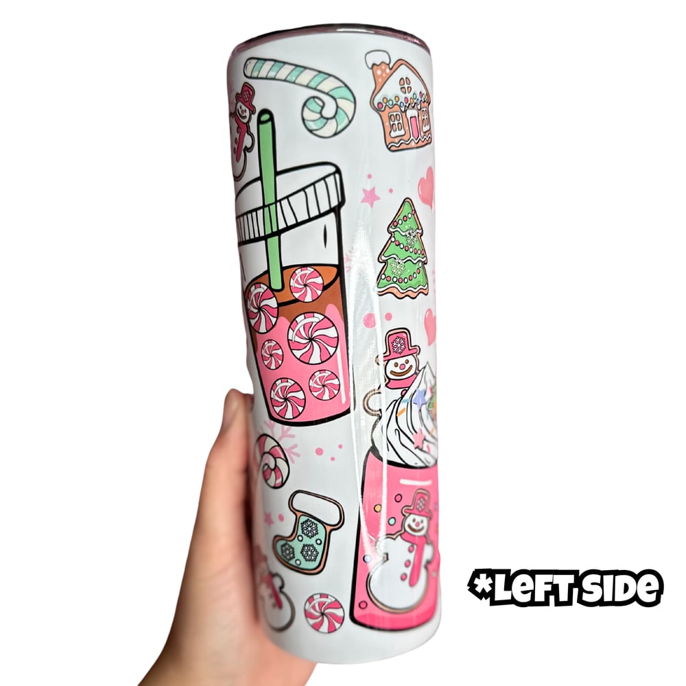 Image of Pink Holiday Drinks 20oz Tumbler🎄💖