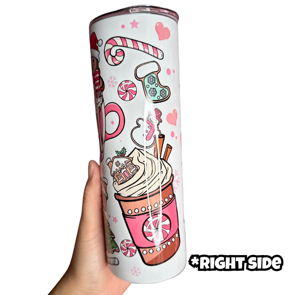 Image of Pink Holiday Drinks 20oz Tumbler🎄💖