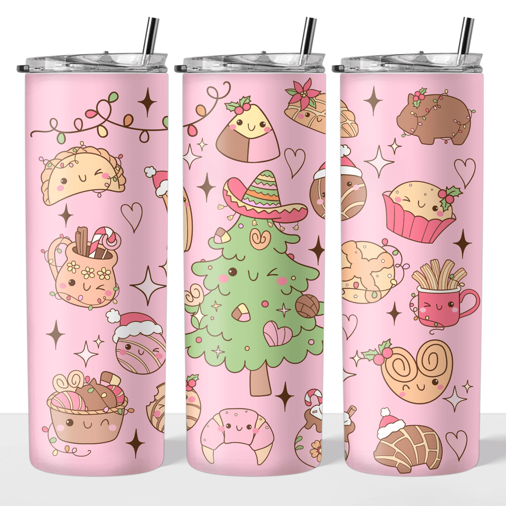 Image of Pan Dulce Christmas 20oz Tumbler🍞🎄