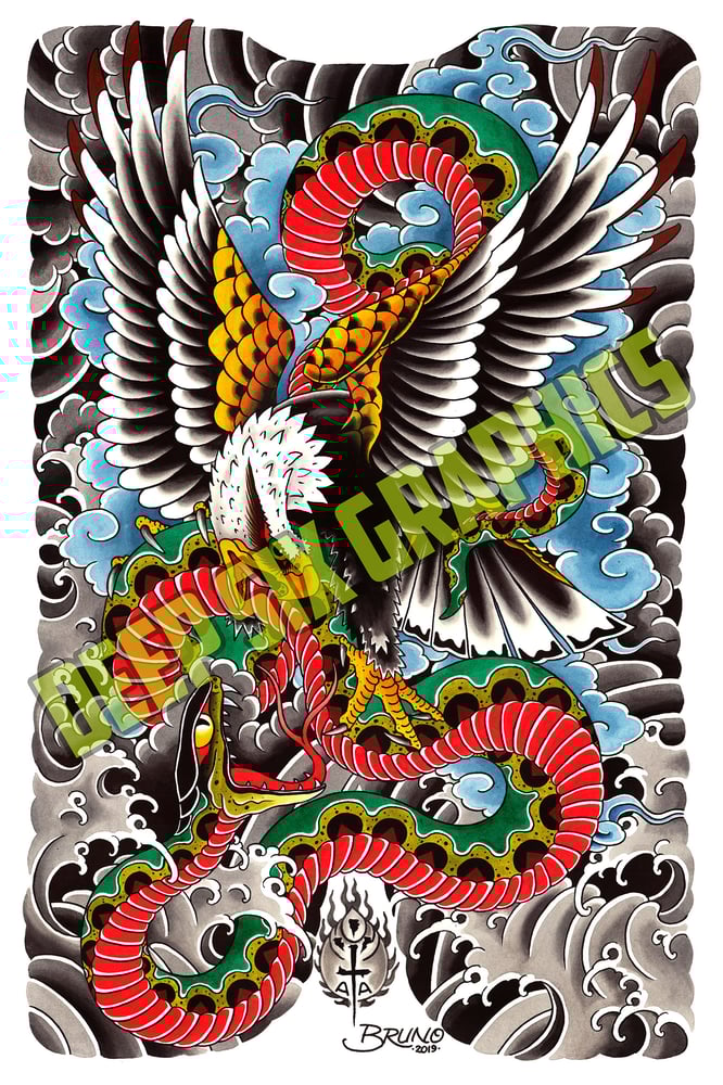 Image of Eagle / Snake Backpiece 