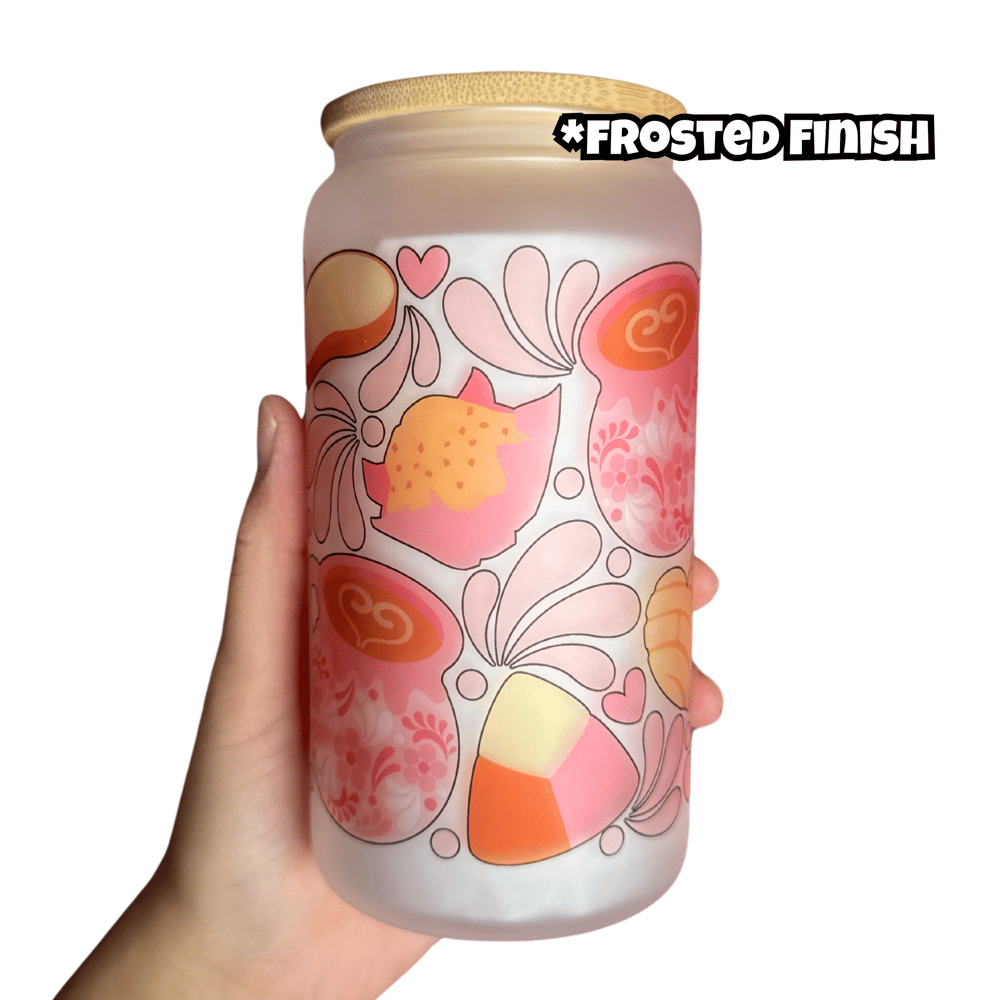 Image of Pan Dulce Talavera 16oz Glass Cup💕