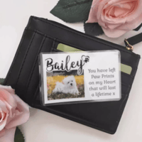 Personalised Pet Loss Card Wallet Card Bereavement Gift, Pet Loss Keepsake Gift