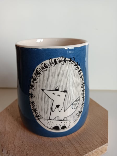 Image of Grande tasse loup bleu