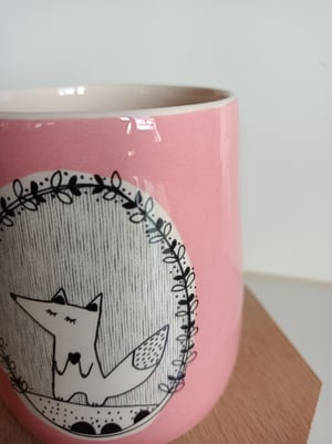 Image of Grande tasse loup rose