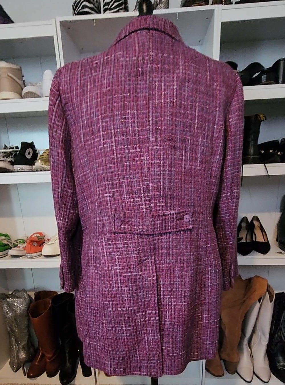 Image of Avenue Purple Check Coat / Women's Size 22/24