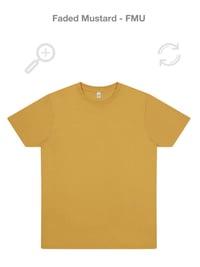 Image 2 of Pre-order faded mustard short sleeve logo t shirt