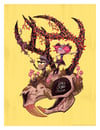 "LONG GONE GULCH- JACKALOPE SKULL" ART PRINT