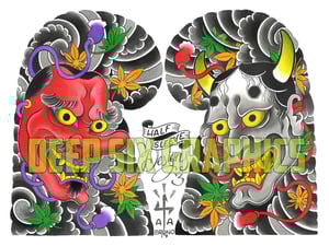 Image of Hannya Masks Half Sleeves