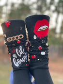 Image 2 of A Lil Bougie Slouch Socks (Black)