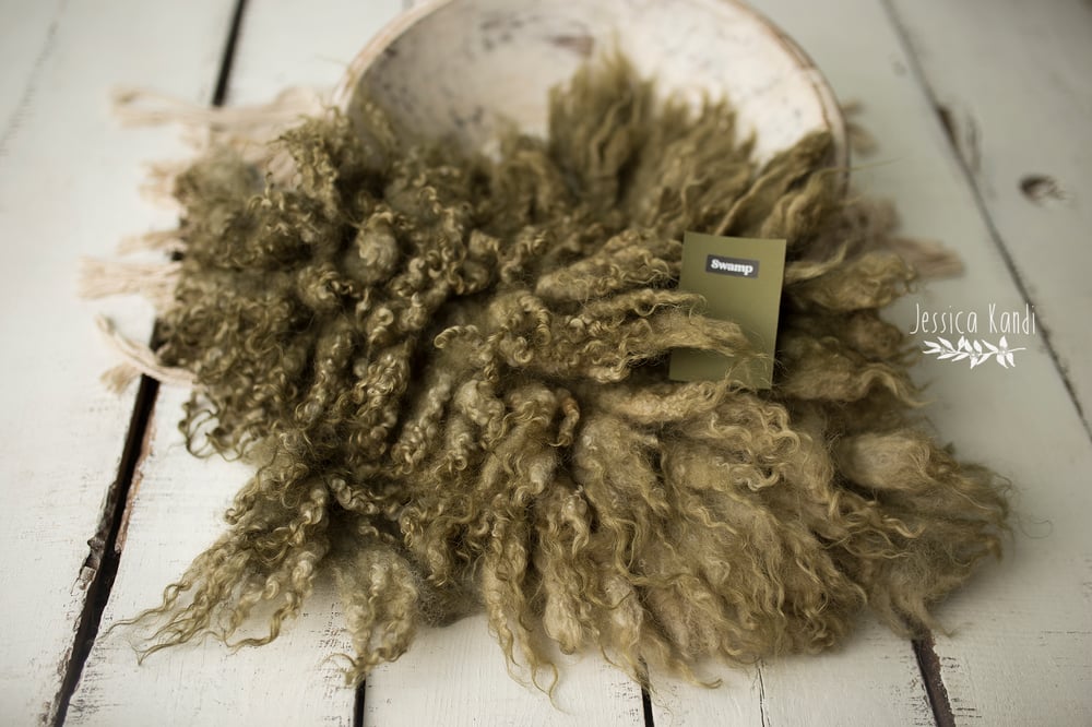 Image of Army Green hand felted fur