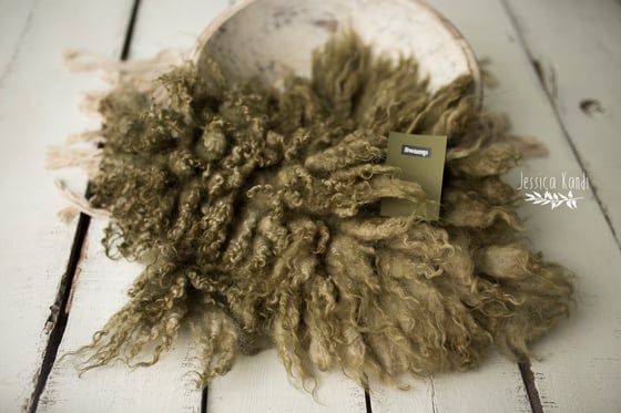 Image of Army Green hand felted fur