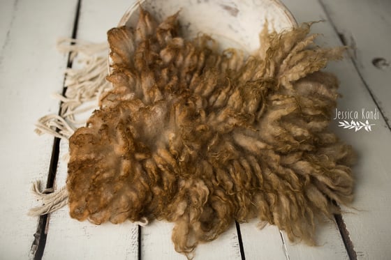 Image of Mustard Wheat hand felted fur