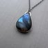 Sterling Silver and Labradorite Teardrop Necklace Image 2