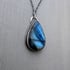 Sterling Silver and Labradorite Teardrop Necklace Image 4