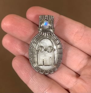 Howlite Ghost Pendant