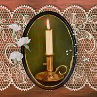 Candlelight Wood Mounted Art Print