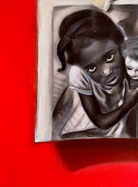 Image 2 of Red Wall Series: Girl With Doll