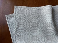 Image 1 of Hemp and Linen Overshot Heirloom Napkin