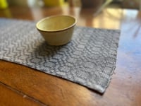 Image 3 of Handwoven Linen Wool and Ramie Table Mat in M's and O's