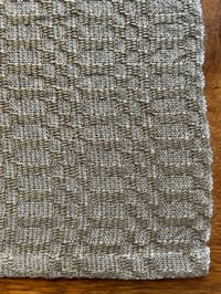 Image 5 of Handwoven Linen and Silk Table Mat in M's and O's