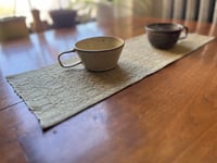 Image 5 of Handwoven Linen and Hemp Table Mat in M's and O's