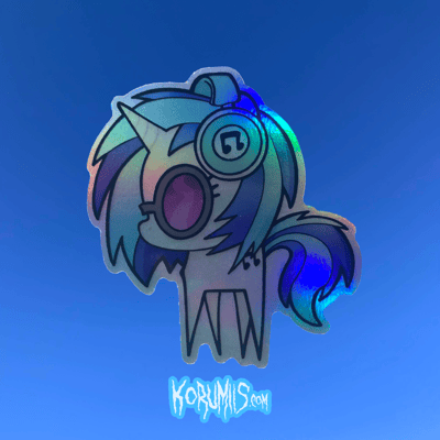 Image of holographic DJ Pon3 sticker