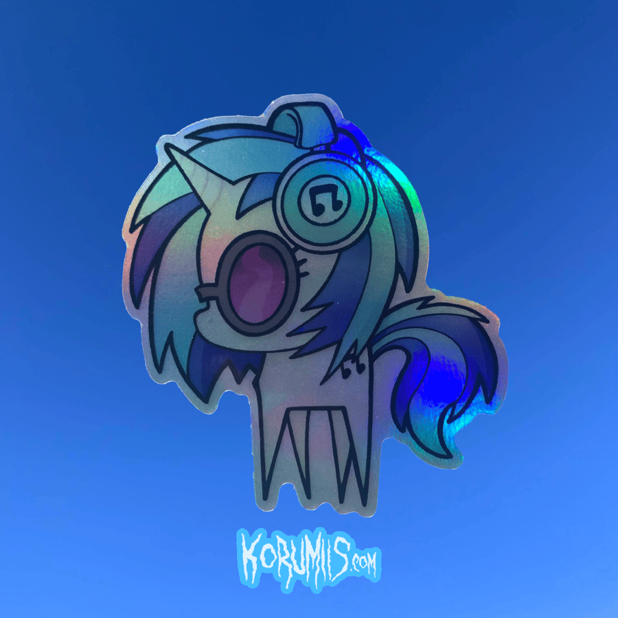 Image of holographic DJ Pon3 sticker