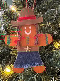 Image 1 of Gingerbread Cowgirl ornament